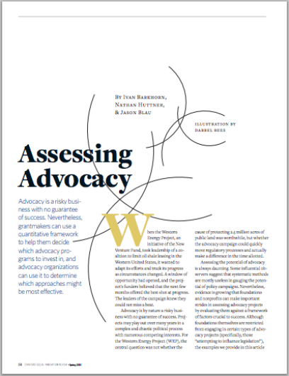 Assessing Advocacy